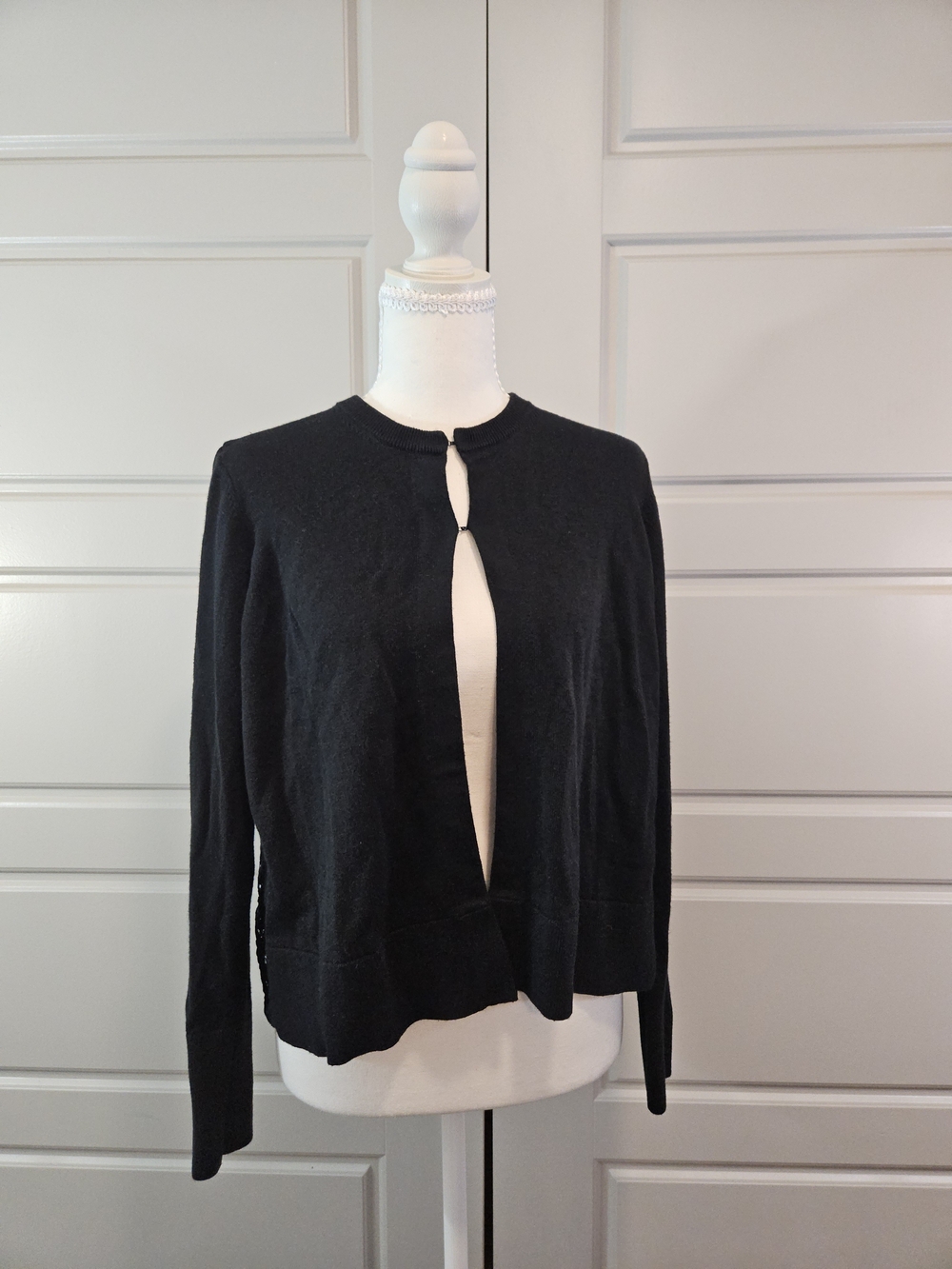 Loft - Lace Back - Open Cardigan - Double  Hook And Eye Closure - Size M